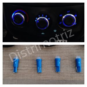 Conjunto Perillas De Lujo Calefaccion  y Bombillos Color Azul Chevrolet Sail